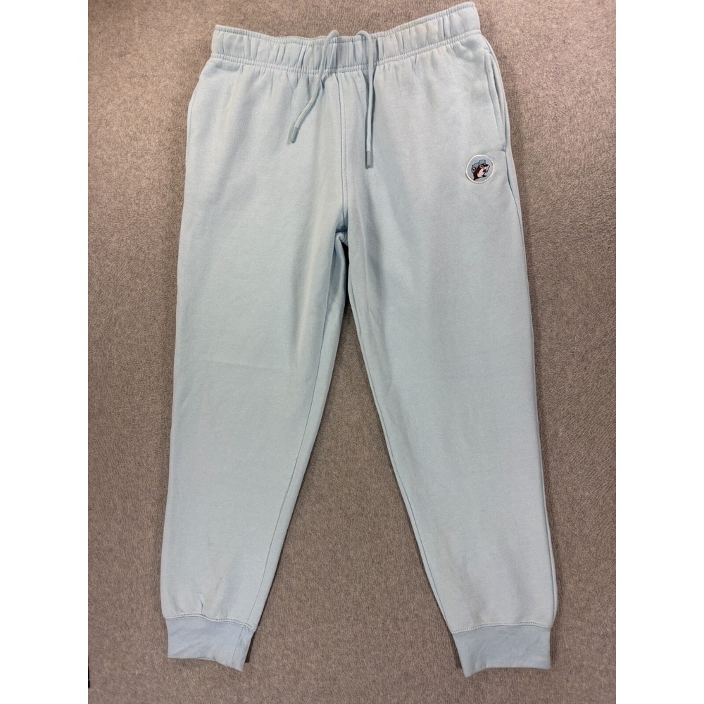 Buc-ees‎ Cotton Blend Logo Athletic Jogger Sweatpants (Men's Large) Blue
